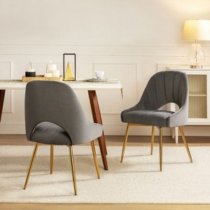 Jeremias Dining Chair with Hollowed-out Back?Set of 2| ART OF LIVING DESIGNS-GREY - 1 of 4