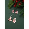 Festive Cake Earrings - Whimsical Christmas Tree Design in Acrylic for a Playful Holiday Look - 4 of 4