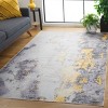 Malibu MBU803 Power Loomed Indoor Machine Washable Accent Rug - Grey/Gold - 3'x5' - Safavieh. - 2 of 4