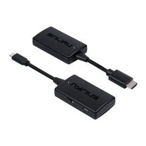 Nyrius Wireless USB-C to HDMI Video Transmitter & Receiver, Plug & Play, Stream 1080p up to 150ft to a TV or Projector - Black - 1 of 4