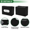 Unique Bargains Universal Car Tissue Holder Tissues Box Cover Car Backseat Extra Large Tissue Organization Faux Leather Black - 4 of 4