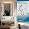 ARTLOGE Smart LED Illuminated Fog-free Rectangle Bathroom Mirror Bluetooth Speaker Digital Display - 4 of 4