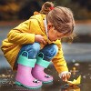 Addie & Tate Boys and Girls Rain Boots with Sock, Kids Rubber Boots- Size 8T-12 Years (Panda/Dots) - 2 of 2