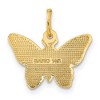 Black Bow Jewelry 14k Yellow Gold Textured and Polished Butterfly Pendant, 17mm - 3 of 4