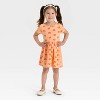 Toddler Girls' Short Sleeve Halloween Pumpkin Dress - Cat & Jack™ Orange - 3 of 3