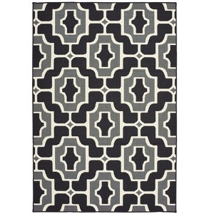 Oriental Weavers Marina 1491Z Black/ Grey Indoor/Outdoor Area Rug - 2'5" x 4'5" - 1 of 3