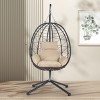Egg Chair With Stand,Hanging Basket Egg Chair With Cushion,Indoor And Outdoor Egg Chair,Hammock Chair For Living Room,Balcony-Cuddlewood - 2 of 4