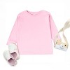Simply Sage Market Checkered Bunny Outline Coquette Toddler Long Sleeve Tee - 3 of 4