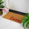 Northlight Natural Coir "Love" Outdoor Doormat 18" x 30" - 2 of 4