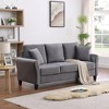 Modern Velvet Couch With 2 Pillow, 78 Inch Width Living Room Furniture,Spring Cushion Sofa Supporting 600 Pounds - 2 of 4