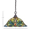 Toltec Lighting Any 1 - Light Pendant in  Dark Granite with 19" Kaleidoscope Art Glass Shade - 2 of 2