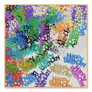 Beistle Happy Birthday Confetti, 4 bags of .5 oz each (4/Pkg) Multicolored - 1 of 1