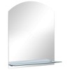 Aghana Digitals Modern Rectangular Wall Mirror with Built-in Shelf, 11.8x19.7in Heat-Resistant - 2 of 4