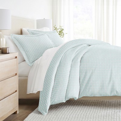 Quatrefoil & Farmhouse Vine Prints 3PC Duvet Cover & Shams Set, Ultra Soft, Easy Care - Becky Cameron