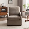 YOUNIKE 27.6” W Armchair Velvet Upholstered Single Sofa Makeup Vanity Chair Modern Living Room Accent Chair with Solid Wood Base - 3 of 4