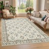 Machine Washable Area Rug Floral Printed Carpet Non Slip Stain Resistant Farmhouse Floor Cover Soft Low Pile Indoor Rugs for Bedroom Kitchen - 3 of 4