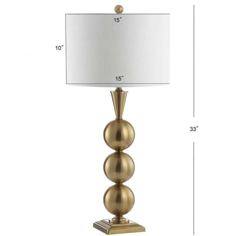 33&#34; Metal Mackenzie Table Lamp (Includes LED Light Bulb) Gold - JONATHAN Y, 5 of 6