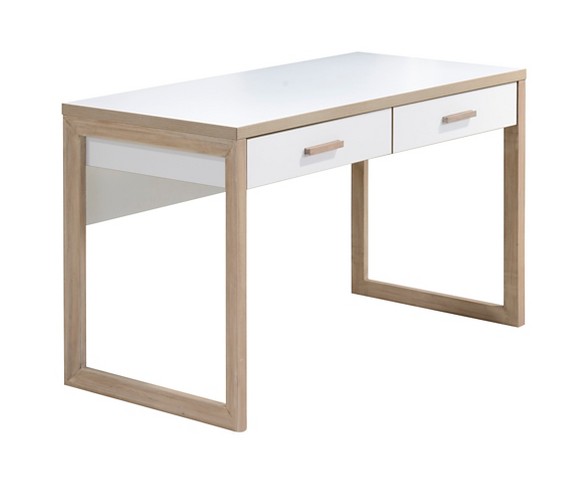Lifestyles Studio Living Collection Wood Writing Desk White/Oak Finish - Intercon