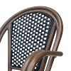 Christopher Knight Home 2pk Brianna Outdoor French Cafe Chairs - Black/White: Aluminum Frame, Woven Rattan, Weather-Resistant - image 2 of 4