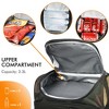 Tirrinia Large Lunch Tote Bag for Men Women Insulated Dual Compartment Leakproof Lunch Box Reusable Thermal Lunch Cooler Tote with Front Pocket - 3 of 4