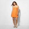 Women's Pintuck Strapless Babydoll Dress - Wild Fable™ Orange - 2 of 3