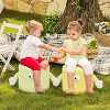 MaseiKar Kids Pouf Foot Stool Ottoman Footrest Foam Cushion Pouffe Ottoman Seat Holding Hands Seat Poufs Ottomans Cute Furniture Flexible Seating 2Pcs - 2 of 4
