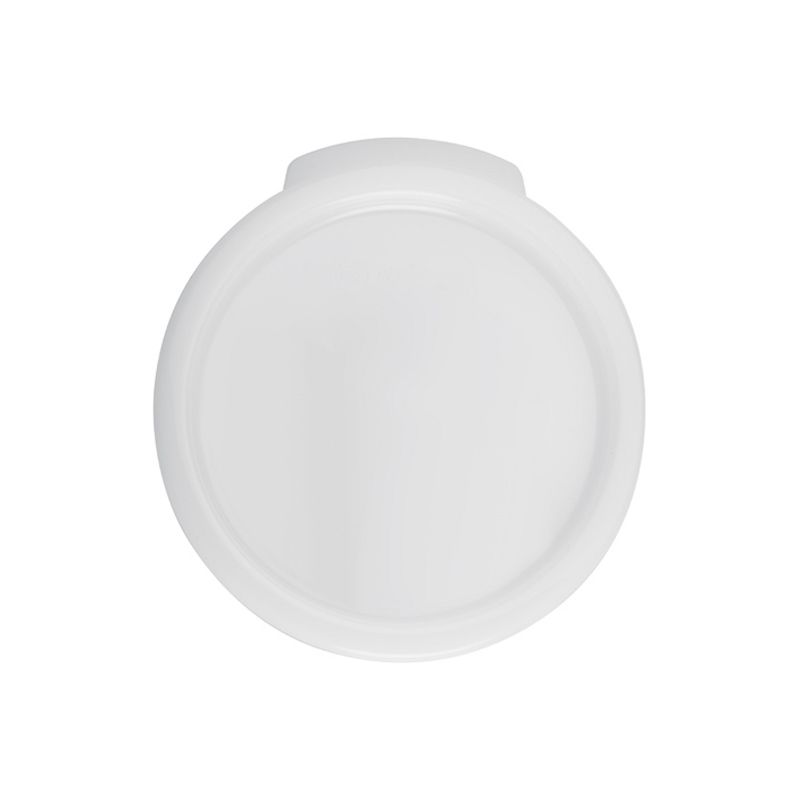 Winco Cover for Round Storage Container, White, Polypropylene, Fits 2 and 4 -Quart, 1 of 3