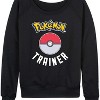 Women's - Pokémon - Pokémon Trainer Lightweight French Terry Wide Neck Long Sleeve Shirt - 2 of 4