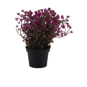 Unique Bargains Artificial Plants Bellflower Decorative Pot Plastic 3.74"x3.74"x10.63" 1 Pc - 1 of 4