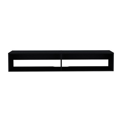 INFURNIC TV Stands and Consoles Modern Wall Mounted Media Shelf with Cable Management for Contemporary Spaces, Black, 64.56"*17.71"*3.54"
