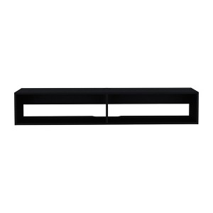 INFURNIC TV Stands and Consoles Modern Wall Mounted Media Shelf with Cable Management for Contemporary Spaces, Black, 64.56"*17.71"*3.54" - 1 of 4