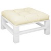 vidaXL Pallet Cushion Cream 100% polyester 27.6x27.6 in - 3 of 4