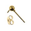 John Bead Must Have Findings Metal Gold 16x5mm Earring Posts with Ball for Jewelry Making Findings, 12 Pieces - 2 of 2