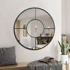 36" Round Wall Mirror Decorative Home Decor,Finish Round Wall Mirror,36 IN Decoration Metal Round mirror For Living Room-The Pop Home - 3 of 4