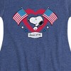 Girls' - Peanuts - Snoopy Since 1776 Flag Heart Fit & Flair Cap Sleeve Dress - 2 of 4
