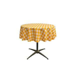 Slickblue Polyester Gingham Checkered Round Tablecloth - 1 of 1