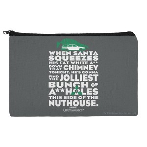 National Lampoons Christmas Vacation Jolliest Bunch Makeup Cosmetic Bag Organizer Pouch - 1 of 4