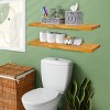 Sorbus 2 Pack 35” Solid Wood Floating Shelves - for Bathroom Decor, Books, Bedroom & Living Room - 2 of 4