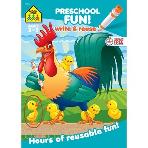 School Zone Preschool Fun! Write & Reuse Workbook - (Paperback) - 1 of 4