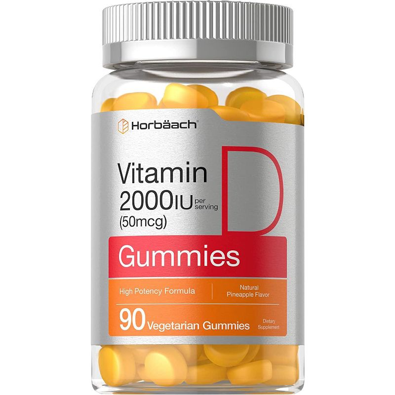 Horbaach Vitamin D3 2000IU (50mcg) | 90 Gummies, 1 of 4