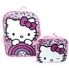 Hello Kitty Rainbow 15" Pink Backpack with Rectangular Lunch Bag - 3 of 4