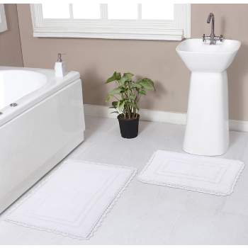 Casual Elegence Collection Cotton Reversible Tufted Set of 2 Bath Rug Set - Home Weavers
