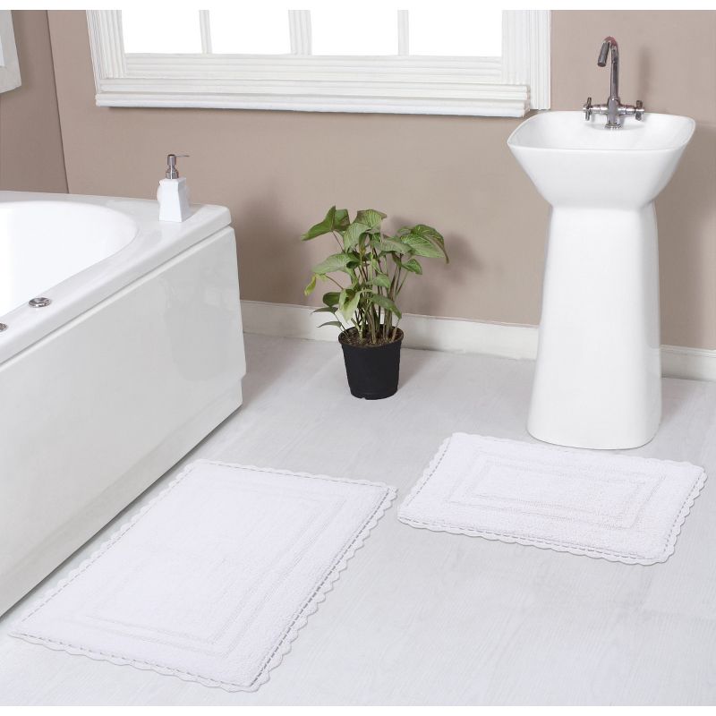 Casual Elegence Collection Cotton Reversible Tufted Set of 2 Bath Rug Set - Home Weavers, 1 of 5