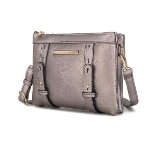 MKF Collection Elsie Multi Compartment Crossbody Bag by Mia K - Pewter - 1 of 4
