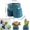 Kitcheniva Vintage Short Jeans Design Ceramic Flower Pot - 3 of 4