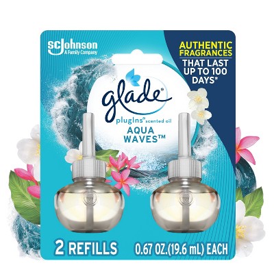 Glade PlugIns Scented Oil Air Freshener Aqua Waves Refill - 1.34oz/2ct