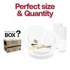 Smarty Had A Party Matte Milk White Round Plastic Wedding Set - 60 Sets - 3 of 4
