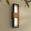 Possini Euro Design Possini Euro Radford 18"H Sand Black and Brass LED Outdoor Wall Light - 2 of 4