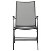 vidaXL Folding Chair Set of 4 Anthracite Steel Standard Foldable - 3 of 4