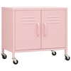 vidaXL Storage Cabinet Pink 23.6"x13.8"x22" Steel - 2 of 4